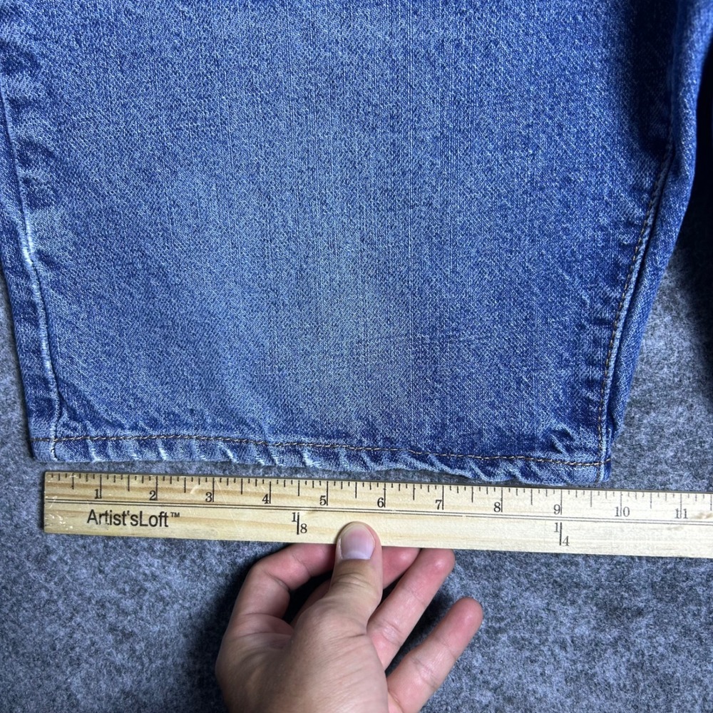 Levi's 505 Regular Fit Denim Shorts Blue Vintage Skater Baggy Size 36 - Picture 4 of 7